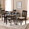 Baxton Studio Reneau Sand Upholstered Espresso Finished Wood 5-Piece Dining Set 153-9403-8026 - alternate 5